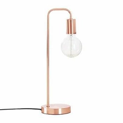 Lampka nocna Keli miedziana metalowa nowoczesna do sypialni i na biurko Atmosphera 45 cm