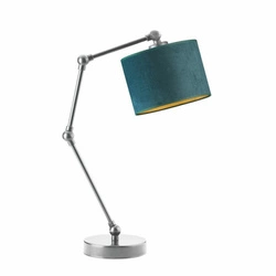 Lampka nocna ASMARA VELUR GOLD zielona nowoczesna z regulacją wysokości do sypialni Lysne