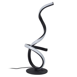 Lampka nocna LED Nouage czarna nowoczesna do sypialni i salonu Intesi 46 cm