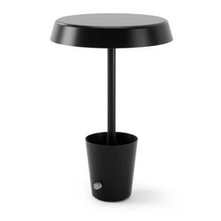 Lampka nocna Cup Smart Umbra czarna nowoczesna LED RGB z bluetooth do sypialni i na biurko
