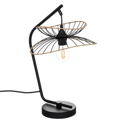 Lampka nocna Alara czarna metalowa industrialna do sypialni i salonu Atmosphera 50 cm