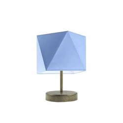 Lampka nocna PASADENA nowoczesna z niebieskim abażurem do sypialni i salonu LYSNE 30 cm