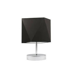 Lampka nocna do sypialni PASADENA brązowa nowoczesna z abażurem na chromowanym stelażu