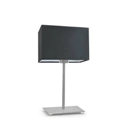 Lampka nocna AMALFI nowoczesna z abażurem grafitowym do sypialni lub salonu LYSNE 40 cm