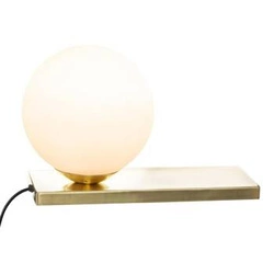 Lampka nocna Dris nowoczesna złota kula do sypialni szklana Atmosphera 17cm