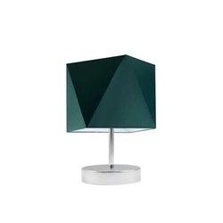 Lampka nocna do sypialni PASADENA nowoczesna z abażurem zielona metalowa LYSNE 30 cm