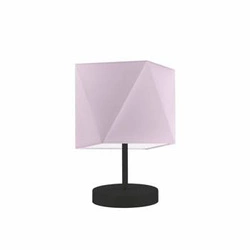 Nowoczesna lampka nocna PASADENA z fioletowym abażurem do sypialni lub salonu LYSNE