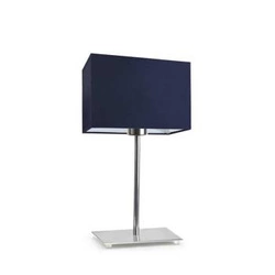 Lampka nocna AMALFI granatowa nowoczesna z abażurem do sypialni i salonu LYSNE 40 cm