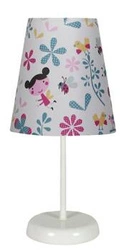Lampka nocna do pokoju dziecka Girl nowoczesna biała z abażurem CANDELLUX 31 cm