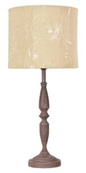 Lampka nocna Safari beżowa z abażurem do sypialni i salonu nowoczesna metalowa 58 cm