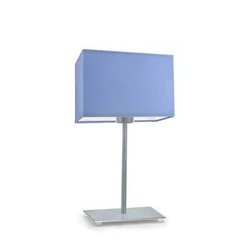 Lampka nocna nowoczesna AMALFI niebieska z abażurem do sypialni lub salonu LYSNE 40 cm