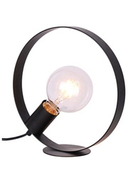 Lampka nocna Nexo czarna nowoczesna metalowa do sypialni i salonu Ledea 25 cm