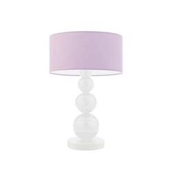 Lampka nocna HONOLULU nowoczesna z abażurem fioletowym do sypialni lub salonu LYSNE