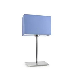 Lampka nocna AMALFI niebieska z abażurem nowoczesna do sypialni i salonu LYSNE 40 cm