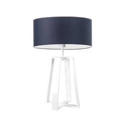 Lampka nocna do sypialni nowoczesna z abażurem granatowym Thor LYSNE metalowa 61 cm
