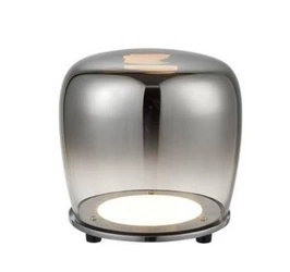 Lampka nocna LED Berloz nowoczesna czarna szklana do sypialni i salonu 43 cm Ledea