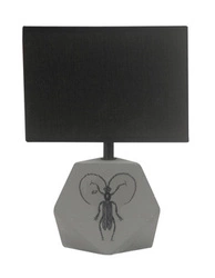 Lampka nocna Animi nowoczesna szara z abażurem betonowa do sypialni i salonu CANDELLUX