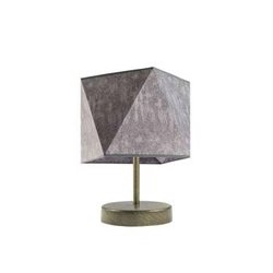Lampka nocna PASADENA szary melanż nowoczesna z abażurem do sypialni i salonu LYSNE