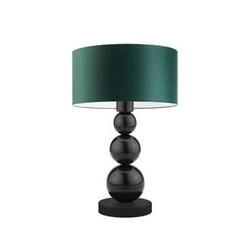 Lampka nocna HONOLULU nowoczesna z abażurem zieleń butelkowa do sypialni lub salonu 41 cm