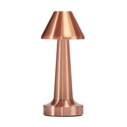 Lampka nocna LED TAVOLO B Step into Design nowoczesna dotykowa miedziana do sypialni 22 cm