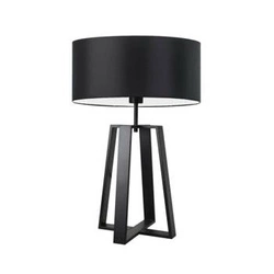 Lampka nocna Thor czarna nowoczesna z abażurem do sypialni lub salonu LYSNE 61 cm
