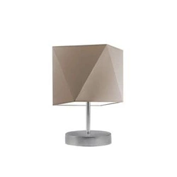 Lampka nocna PASADENA nowoczesna beżowa z abażurem do sypialni i salonu LYSNE 30 cm