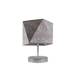 Lampka nocna do sypialni PASADENA nowoczesna z abażurem szary melanż LYSNE 30 cm