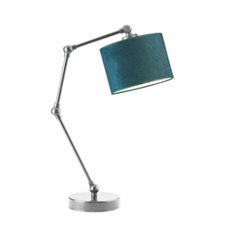 Lampka nocna ASMARA Velur zielona nowoczesna z regulacją wysokości do sypialni Lysne