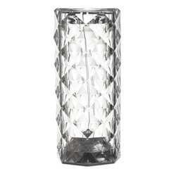 Lampka nocna LED Crystal Intesi glamour z pilotem 12 kolorów do sypialni i salonu 21,5 cm