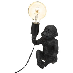 Lampka nocna Monkey Atmosphera czarna nowoczesna do sypialni i salonu 24,5 cm glamour