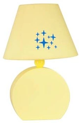 Lampa stołowa Ofelia # #  lampka gab.  mdf 1x40W E14 żółta
