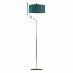 Lampa stojąca do salonu TESALLIA zielona welurowy abażur glamour nowoczesna 156 cm Lysne