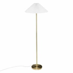 Lampa stojąca do salonu Jil złota z białym abażurem 150 cm nowoczesna Atmosphera