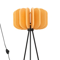 Lampa podłogowa nowoczesna MULA 45 żółta z filcowym abażurem do salonu