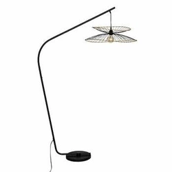 Lampa stojąca łukowa Alara czarna metalowa do salonu loftowa 177 cm Atmosphera