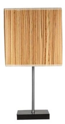 Lampa stołowa Cajman nowoczesna z abażurem brązowym do salonu i sypialni 40 cm