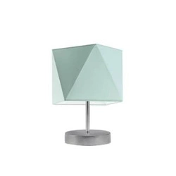 Lampka nocna do sypialni PASADENA miętowa nowoczesna z abażurem LYSNE 30 cm