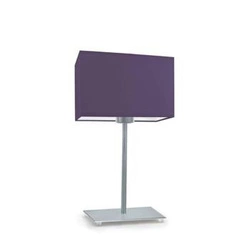 Lampka nocna AMALFI nowoczesna fioletowa z abażurem do sypialni i salonu LYSNE 40 cm