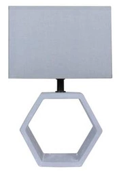 Lampka nocna Vidal nowoczesna ceramiczna z abażurem grafitowa do sypialni i salonu 35 cm