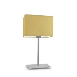 Lampka nocna do sypialni AMALFI nowoczesna żółta z abażurem metalowa LYSNE 40 cm