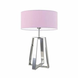 Lampka nocna do sypialni Thor nowoczesna fioletowa z abażurem LYSNE 61 cm stołowa