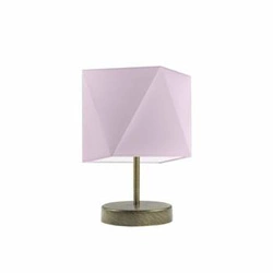 Lampka nocna PASADENA nowoczesna z abażurem fioletowym do sypialni i salonu LYSNE 30cm
