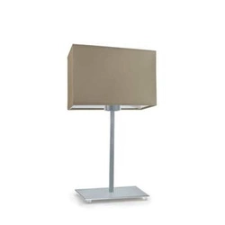 Lampka nocna AMALFI beżowa nowoczesna z abażurem do sypialni i salonu LYSNE 40 cm
