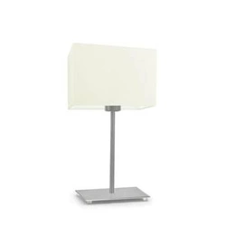 Lampka nocna AMALFI nowoczesna z abażurem ecru do sypialni i salonu LYSNE 40 cm