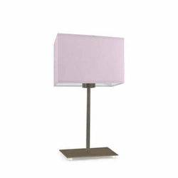 Lampka nocna do sypialni AMALFI nowoczesna z abażurem fioletowym i złotą podstawą 40 cm