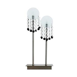 Lampa stołowa Luxor lampka 2*20W G4  nikiel mat