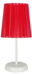 Lampka nocna Rifasa nowoczesna czerwona z abażurem metalowa do sypialni lub pokoju dziecka