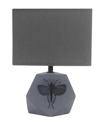 Lampka nocna do sypialni Animi nowoczesna betonowa z szarym abażurem CANDELLUX LIGHTING