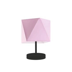 Lampka nocna do sypialni PASADENA nowoczesna z abażurem jasny różowy LYSNE 30 cm