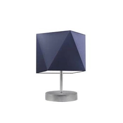 Lampka nocna PASADENA granatowa z abażurem nowoczesna do sypialni i salonu LYSNE
